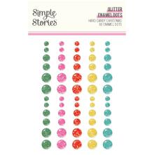 Simple Stories Enamel Dots 60/Pkg - Hard Candy Christmas