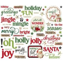 Simple Stories Bits &amp; Pieces Die-Cuts 62/Pkg - Simple Vintage Believe Sentiment