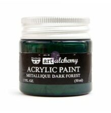 Prima Finnabair Art Alchemy Acrylic Paint 50ml - Metallique Dark Forest