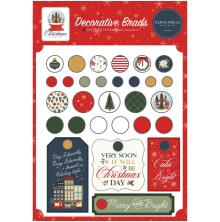 Carta Bella Adhesive Decorative Brads - Christmas In The City