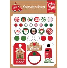 Echo Park Adhesive Decorative Brads - Santas Christmas Delivery