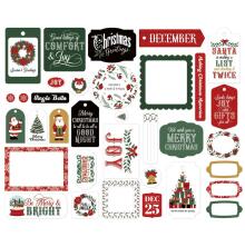 Echo Park Cardstock Die-Cuts 34/Pkg - Santa Claus Frames &amp; Tags