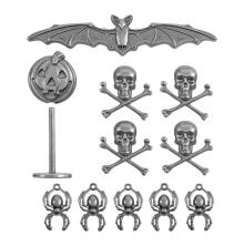 Tim Holtz Idea-Ology Metal Adornments 12/Pkg - Halloween TH94437