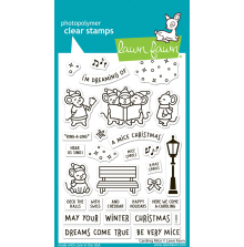 Lawn Fawn Clear Stamps 4X6 - Caroling Mice LF3893