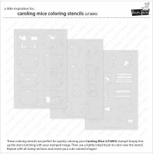 Lawn Fawn Coloring Stencils - Caroling Mice LF3895
