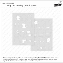 Lawn Fawn Coloring Stencils - Cozy Cats LF3898