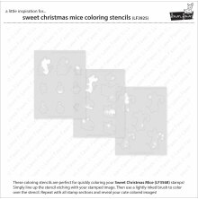 Lawn Fawn Coloring Stencils - Sweet Christmas Mice LF3925