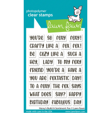 Lawn Fawn Clear Stamps 3X4 - Henrys Build-A-Fox Sentiment LF3910