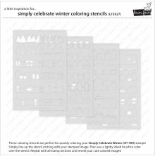 Lawn Fawn Coloring Stencils - Simply Celebrate Winter LF3927