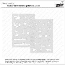Lawn Fawn Coloring Stencils - Winter Birds LF3928