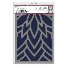 Dina Wakley MEdia Stencils 9X6 - Flowing Petals