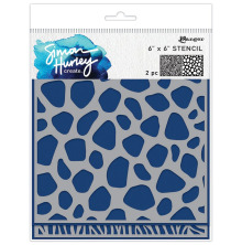 Simon Hurley create. Stencils 6X6 2/Pkg - Animal Prints