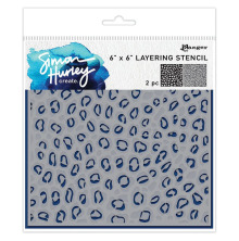 Simon Hurley create. Stencils 6X6 2/Pkg - Leopard