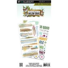 49 And Market Rub-On Transfer Set 6X12 - Curiosities In Willow Grove Blendable