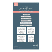 Spellbinders Press Plate &amp; Die Set - Flawless Sentimets