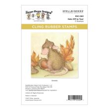 House Mouse Cling Rubber Stamp - Hats Off To You!