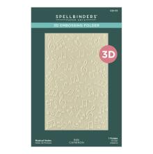 Spellbinders 3D Embossing Folder - Musical Notes