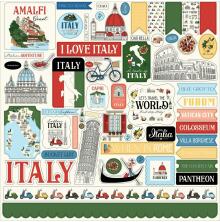 Carta Bella Cardstock Stickers 12X12 - Italy