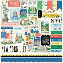 Carta Bella Cardstock Stickers 12X12 - New York City