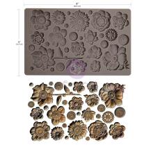 Prima Finnabair Decor Moulds 5X8 - Rusty Flowers