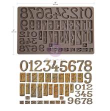 Prima Finnabair Decor Moulds 5X8 - Letterpress Numbers