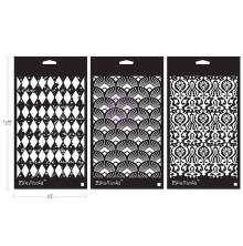 Prima Limited Edition Finnabair 3/Pkg Stencil Set 6X9 - Decadent Walls