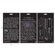 Prima Limited Edition Finnabair 3/Pkg Stencil Set 6X9 - Old Pages