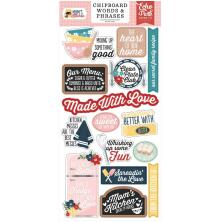 Echo Park Chipboard Stickers 6X13 - Moms Kitchen Word &amp; Phrases