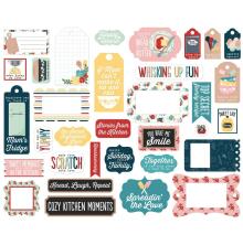 Echo Park Cardstock Die-Cuts 33/Pkg - Moms Kitchen Frames &amp; Tags