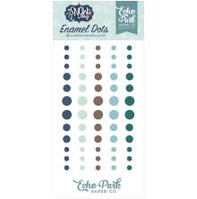 Echo Park Adhesive Enamel Dots 60/Pkg - Snow Day