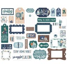 Echo Park Cardstock Die-Cuts 33/Pkg - Snow Day Frames &amp; Tags