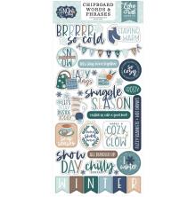 Echo Park Chipboard Stickers 6X13 - Snow Day Word &amp; Phrases