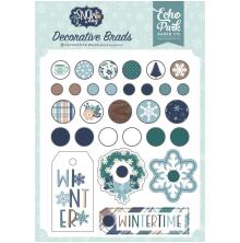 Echo Park Adhesive Decorative Brads - Snow Day