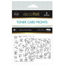 Deco Foil Toner Card Fronts 4.25X5.5 8/Pkg - Delicate Magnolias