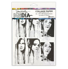 Dina Wakley MEdia Collage Tissue Paper 7.5X10 20/Pkg - Photo Transfers