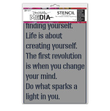 Dina Wakley MEdia Stencils 9X6 - Create Yourself