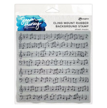 Simon Hurley create. Background Stamp 6X6 - Sheet Music