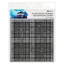 Simon Hurley create. Background Stamp 6X6 - Tartan Plaid
