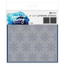 Simon Hurley create. Stencils 6X6 2/Pkg - Spiral Stars