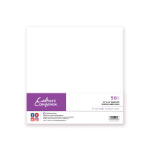 Crafters Companion 12X12 Smooth Card Pack 50/Pkg - White
