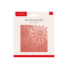 Crafters Companion 3D Embossing Folder 5.5X5.5 - Stylish Snowflakes