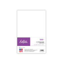 Crafters Companion A4 Smooth White Card Pack 250 GSM 100/Pkg - White