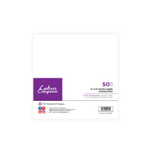 Crafters Companion 8X8 Card And Envelopes 100/Pkg - White
