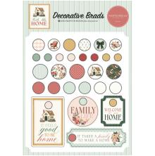 Carta Bella Adhesive Decorative Brads - Feels Like Home