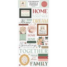 Carta Bella Chipboard Stickers 6X13 - Feels Like Home Word &amp; Phrases