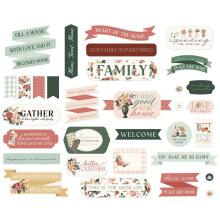 Carta Bella Cardstock Die-Cuts 32/Pkg - Feels Like Home Titles &amp; Phrases