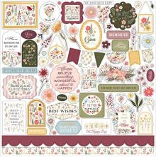 Carta Bella Cardstock Stickers 12X12 - Pressed Floral