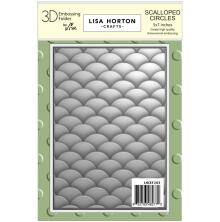 Lisa Horton Crafts Embossing Folder 5X7 - Scalloped Circles