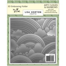 Lisa Horton Crafts Embossing Folder 6X6 - Arty Clouds and Rainbows