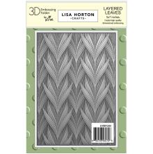 Lisa Horton Crafts Embossing Folder 5X7 - Layered Leaves